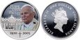 #AO# 33. Wyspy Cooka, dolar 2005, Jan Paweł II, uncja srebra
