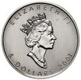 47. Kanada, 5 dolarów 2001, Liść klonu