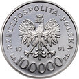 #AM# Polska, 100000 złotych 1991, Narvik, nikiel