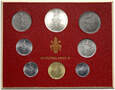 35. Watykan, zestaw 8 monet, od 1 do 500 lirów, 1975