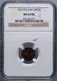 #AO# Polska, II RP, 1 grosz 1923, NGC MS64 RB