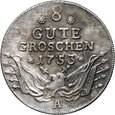 Niemcy, Prusy, Fryderyk II, 8 groszy (8 Gute Groschen) 1753 A, Berlin