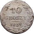 Polska, Zabór rosyjski, Mikołaj I, 10 groszy 1837 MW, Warszawa