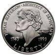 25. USA, 1 dolar 1993 S, Thomas Jefferson