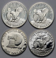 USA, zestaw 4 x 1 dolar 1971-1976, Eisenhower, Ag400 