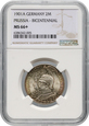 Niemcy, Prusy, Wilhelm II, 2 marki 1901 A, NGC MS66+