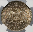 Niemcy, Prusy, Wilhelm II, 2 marki 1901 A, NGC MS66+