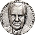 USA, medal Richard Nixon, Podróż dla pokoju, 1972, SREBRO
