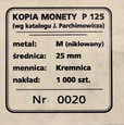 Polska, 1 złoty 1928 próba, KOPIA,  Kremnica