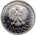 208. Polska, 100000 złotych 1990, Solidarność, Typ A