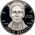 USA, 1 dolar 2009 P, 200-lecie Luis'a Braille'a