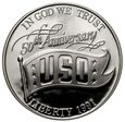 19. USA, 1 dolar 1991 S, 50-lecie USO