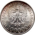 #AJ# Polska, III RP, 100000 złotych 1990, Solidarność, typ A