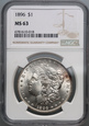 #AJ# USA, dolar 1896, Filadelfia, Morgan, NGC MS63