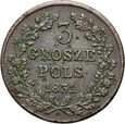 Polska, Powstanie Listopadowe, 3 grosze 1831 KG