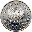 Polska, III RP, 100000 złotych 1991, Mjr Hubal