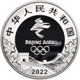 Chiny, 300 Yuan 2022, Olimpiada w Pekinie, 1 kg Ag999 #V23
