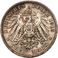 Niemcy, Prusy, Wilhelm II, 3 marki 1913 A, 25-lecie panowania