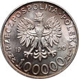 #AJ# Polska, III RP, 100000 złotych 1990, Solidarność, typ A