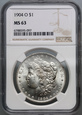 #AJ# USA, dolar 1904 O, Morgan, NGC MS63