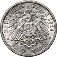Niemcy, Prusy, Wilhelm II, 3 marki 1914 A