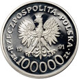 Polska, III RP, 100000 złotych 1991, Narvik 1940