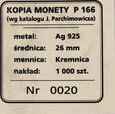 Polska, 100 marek 1922 Piłsudski, próba, KOPIA, Kremnica