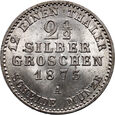 #AK# Prusy, Wilhelm III, 2 1/2 silber groschen 1873 A