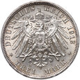 313. Niemcy, Prusy, Wilhelm II, 3 marki 1913 A