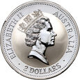Australia, 2 dolary 1993, Kookaburra, 2 uncje srebra