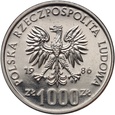 #AM# Polska, PRL, 1000 zł 1986, Władysław Łokietek, próba, nikiel