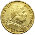 2153. Francja, Louis XVIII, 20 Franków 1814 (A) rok (Paryż)