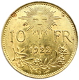 1166. Szwajcaria 10 Franków 1922 B