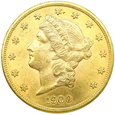 1196.USA, 20 Dolarów 1900 rok Liberty Head