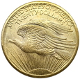 2118.USA, 20 Dolarów St.Gaudens 1908 No Motto rok (1)