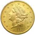 1921.USA, Liberty Head , 20 Dolarów 1899 rok