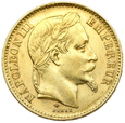 1438. Francja, Napoleon III  20 Franków 1867 (A) Paryż
