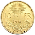 1539. Szwajcaria 10 Franków 1914  rok (B) 