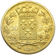 2087. Francja, Louis XVIII, 20 Franków 1819 (A) rok (Paryż)