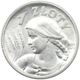 1512. Polska, II RP, 1 złoty 1925 Londyn, Kobieta i kłosy