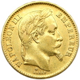 1439. Francja, Napoleon III  20 Franków 1868 (BB) Strasburg