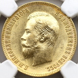 2203. Rosja, Mikołaj II, 10 Rubli 1904 (АР)  rok  NGC MS 62 !