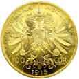 1040. Austria, Franciszek Józef 100 Koron 1915 rok