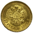 1790. Rosja, Mikołaj II, 10 Rubli 1899 (АГ) rok