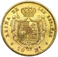 1890.Hiszpania 10 Eskudo - Isabel II 1868 rok