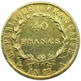 2130. Francja , Napoleon, 40 Franków AN 13, 1804 rok