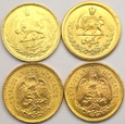 1766.Meksyk/Iran  Zestaw 4 Złotych Monet