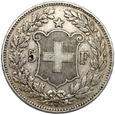 1632.Szwajcaria,  5 Franków 1908 rok 