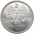 2213.Polska II RP, 5 złotych 1928 Nike ZZM, Warszawa