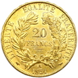 580. Francja, 20 Franków 1851 A 